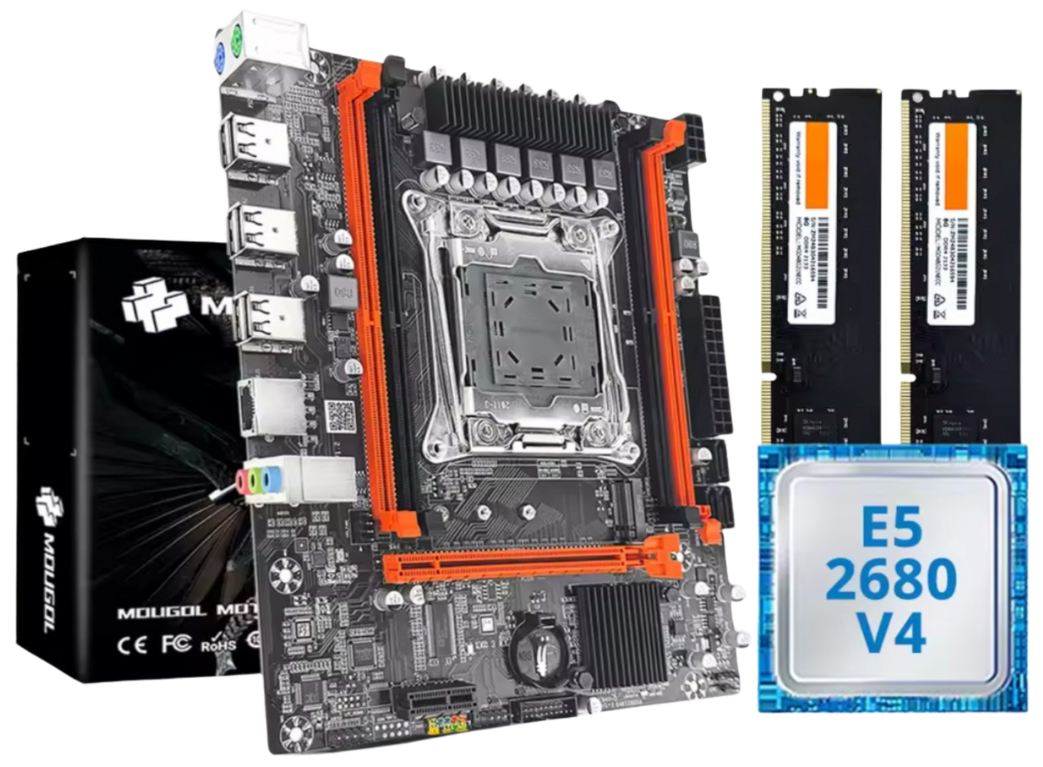Combo tarjeta Madre Mougol + Procesador + 16GB Ram (2X8)